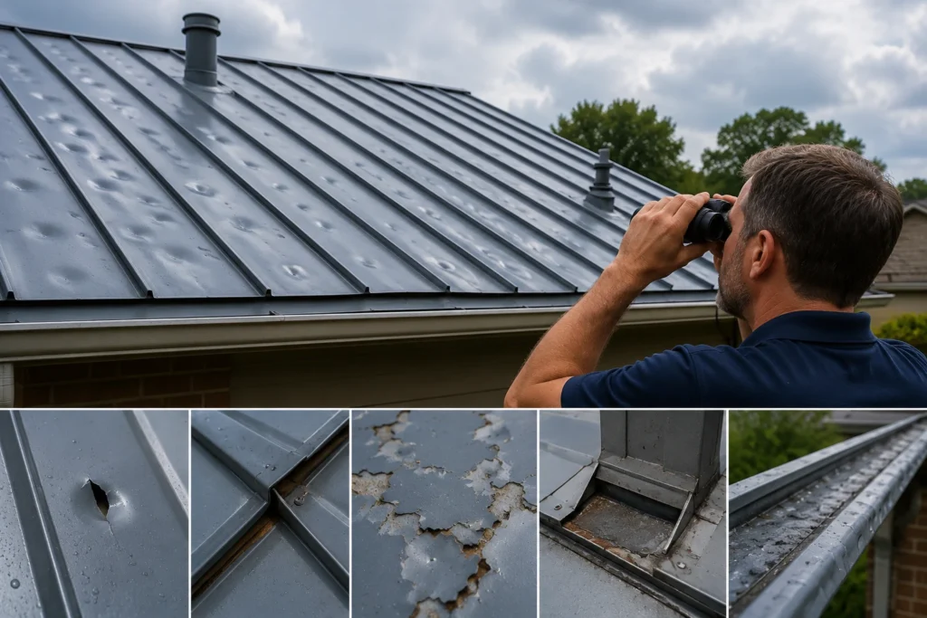 Signs of Hail Damage on Metal Roofs 4