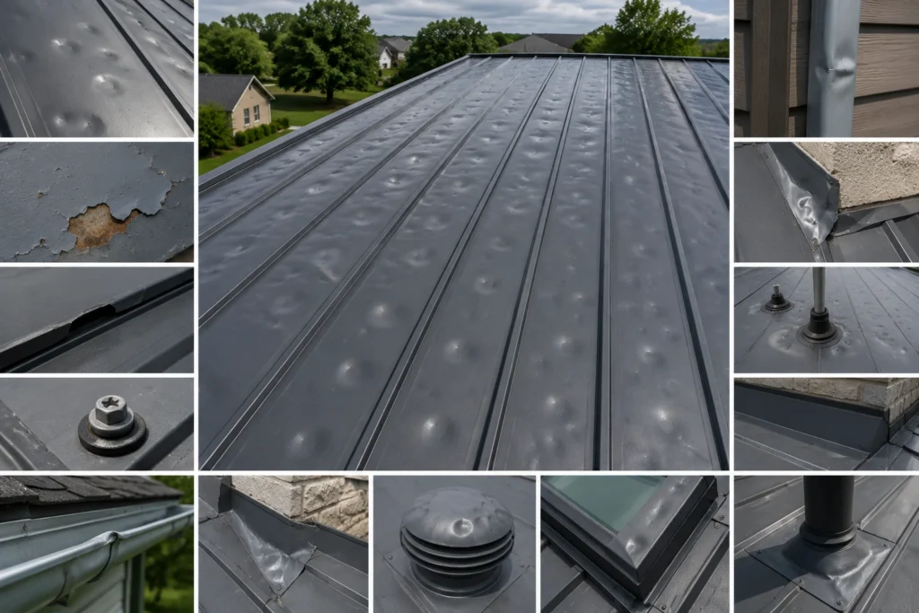 Signs of Hail Damage on Metal Roofs 5